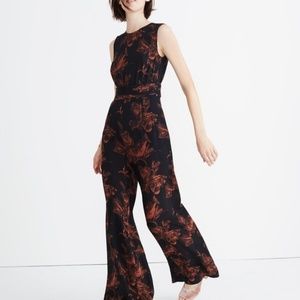 Madewell x No 6 Isabella Silk Jumpsuit In Floral
